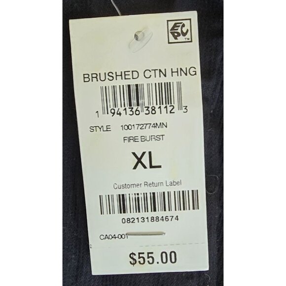 Van Heusen Classic Fit Black Brushed Cotton Long Sleeve Shirt XL Wrinkle-Free - Picture 4 of 4